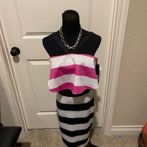 XOXO Pink and Black Dress